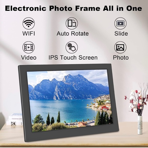 New - 10.1 Inch WiFi Digital Photo Picture Frame w/ 16GB Storage & Touch Screen - Picture 5 of 11